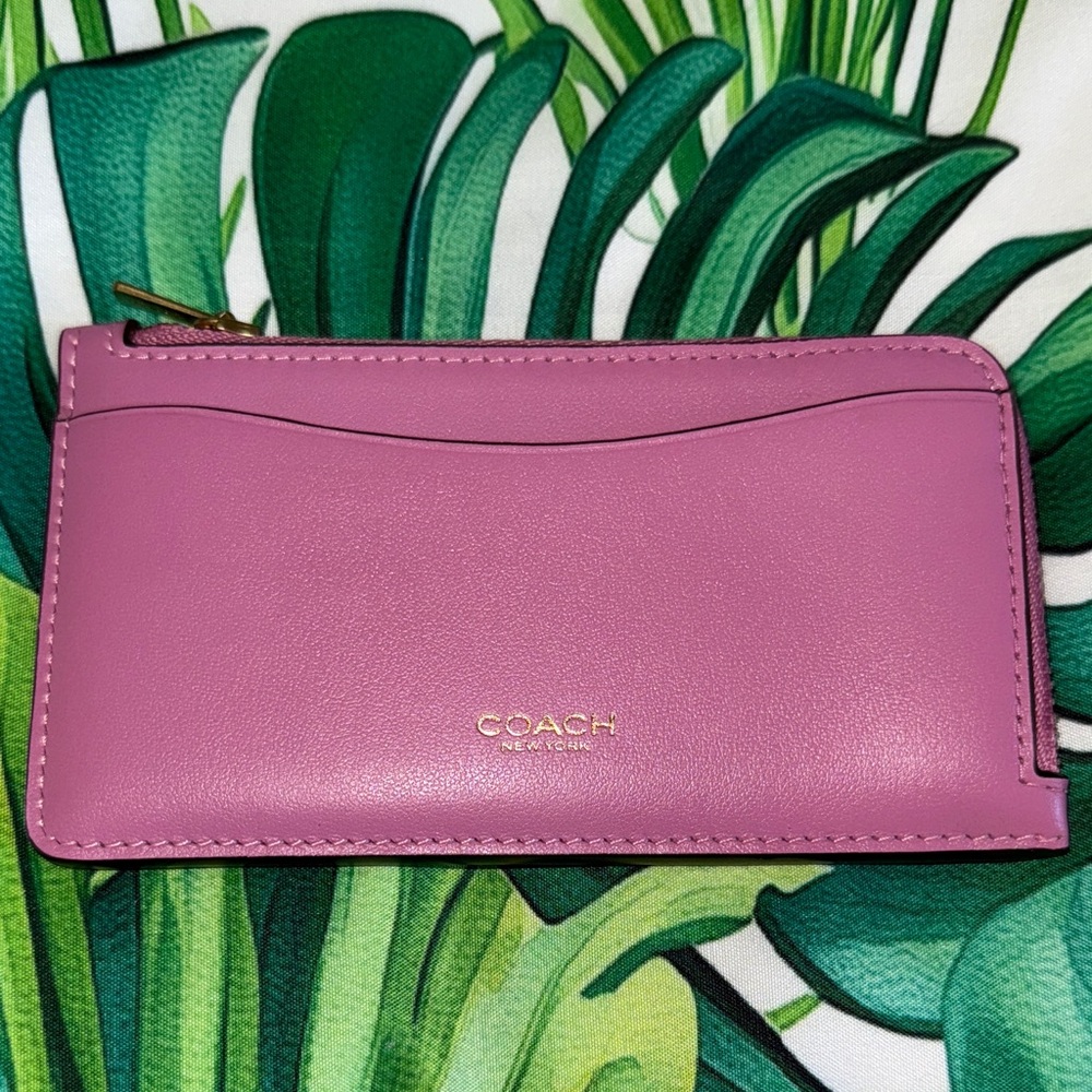 Coach Pink Leather Wallet